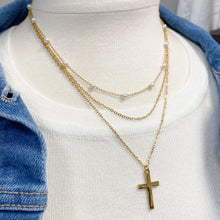 Load image into Gallery viewer, GOLD CROSS NECKLACE
