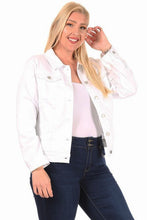 Load image into Gallery viewer, PLUS WHITE DENIM JACKET
