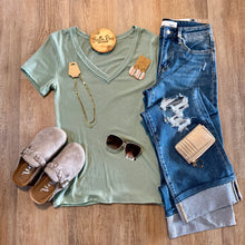Load image into Gallery viewer, LIGHTWEIGHT VNECK TOP  ✨ MULTIPLE COLORS
