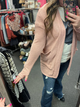Load image into Gallery viewer, DUSTY PINK BLAKELEY WAFFLE KNIT CARDIGAN
