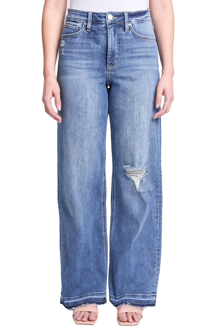 RFM HAILEY TUMMY CONTROL HIGH RISE WIDE LEG JEAN