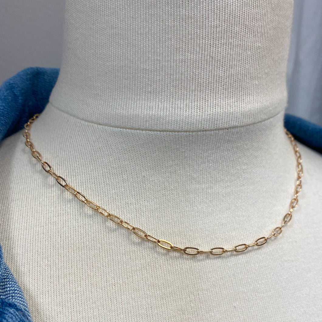GOLD PAPERCLIP NECKLACE