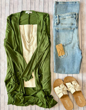 Load image into Gallery viewer, BLAKELEY OLIVE SIERRA CARDIGAN
