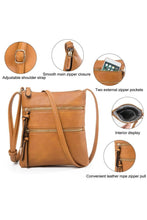 Load image into Gallery viewer, MINI TRIPLE ZIPPER CROSSBODY
