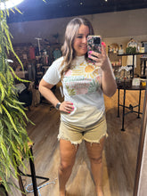 Load image into Gallery viewer, RISEN BROOKE TAN DISTRESSED SHORTS
