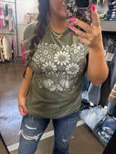 Load image into Gallery viewer, MILITARY GREEN FALL GRAPHIC TEE
