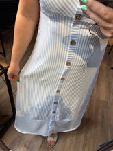 Load image into Gallery viewer, BLUE SKIES STRIPED MIDI DRESS
