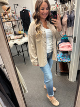 Load image into Gallery viewer, OVERSIZED TAUPE TENCEL SHIRT
