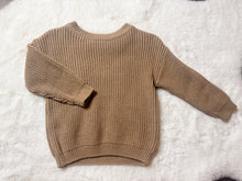 Load image into Gallery viewer, LIGHT BROWN KNIT SWEATER
