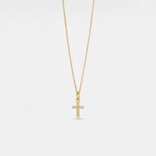 Load image into Gallery viewer, DAINTY CROSS CHARM PENDANT NECKLACE 925 STERLING SILVER
