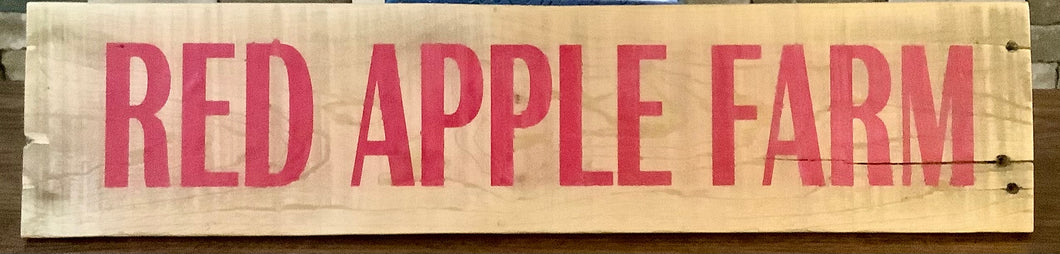 RED APPLE FARM SIGN