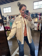 Load image into Gallery viewer, NEUTRAL CORDUROY HOUNDSTOOTH SHACKET

