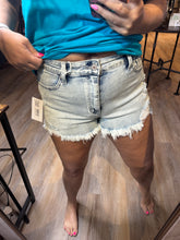 Load image into Gallery viewer, KANCAN ADRIENNE LIGHT WASH DISTRESSED SHORTS
