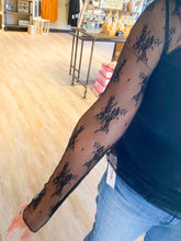 Load image into Gallery viewer, BLACK SHEER MESH TOP
