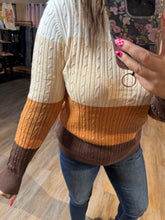 Load image into Gallery viewer, COZY COLOR BLOCK SWEATER
