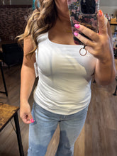 Load image into Gallery viewer, DOUBLE WHITE SCOOP NECK TOP
