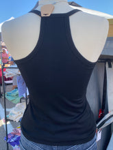 Load image into Gallery viewer, BLACK RIBBED RACER TANK
