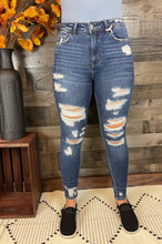 Load image into Gallery viewer, VERVET HAYLIE DISTRESSED HIGH RISE ANKLE SKINNY JEAN
