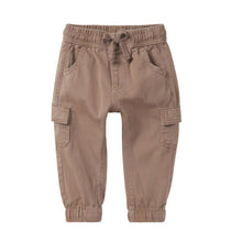 Load image into Gallery viewer, TAN COTTON TWILL JOGGERS
