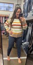 Load image into Gallery viewer, MULTICOLOR STRIPE SWEATER
