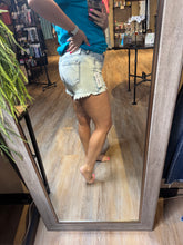 Load image into Gallery viewer, KANCAN ADRIENNE LIGHT WASH DISTRESSED SHORTS
