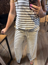 Load image into Gallery viewer, GREY &amp; WHITE KNIT STRIPPED SET
