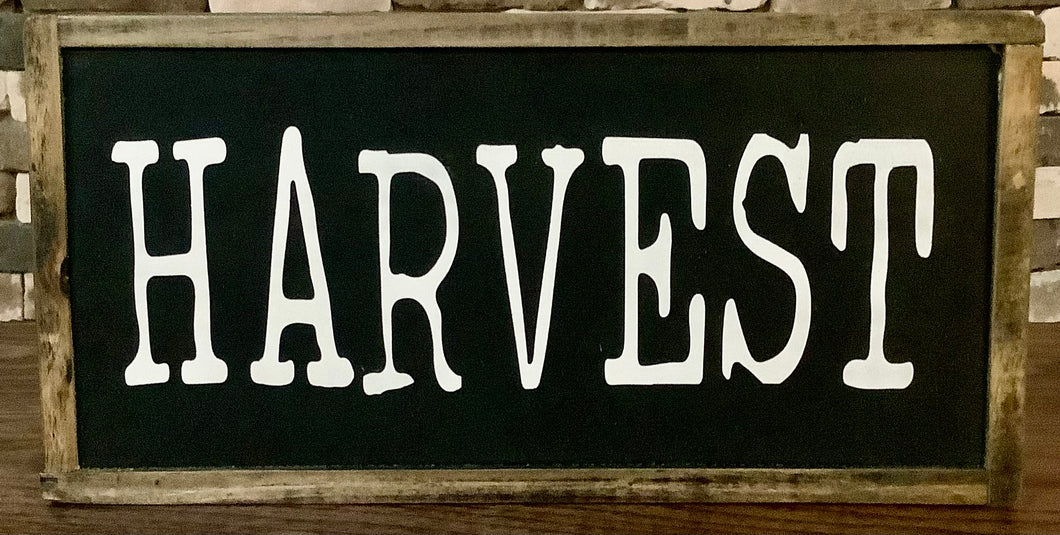HARVEST SIGN