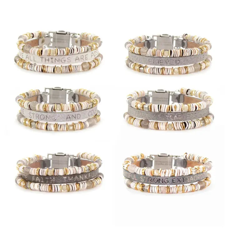GOOD WORKS HEISHI AFFIRMATION BRACELET SET
