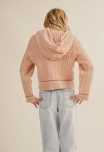 Load image into Gallery viewer, BLUSH TWEEN CABLE KNIT SWEATER
