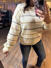 Load image into Gallery viewer, CREAM STRIPED SWEATER
