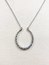 Load image into Gallery viewer, HAMMERED HORSESHOE NECKLACE
