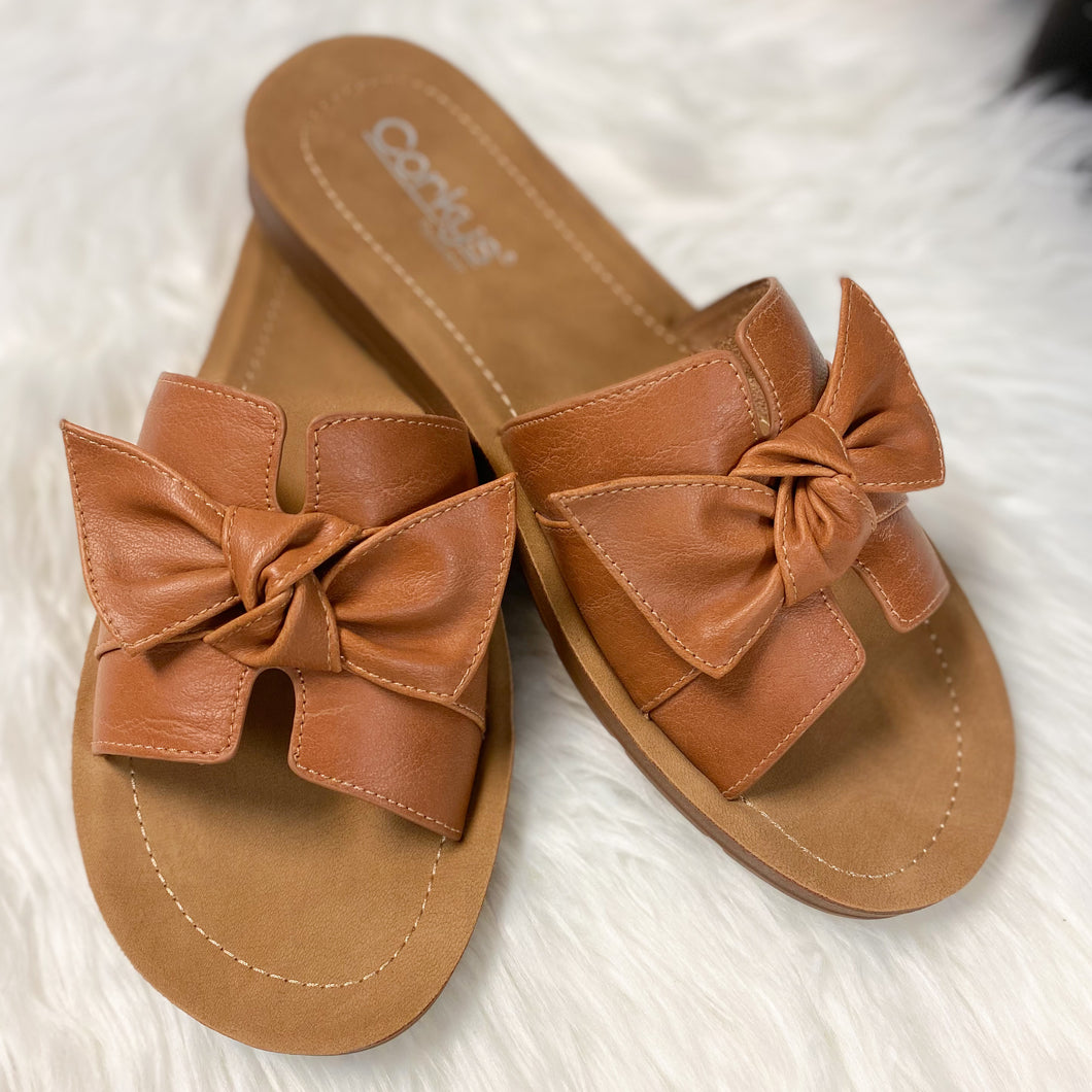 CORKYS ROCK THE BOW TIE BROWN SANDAL