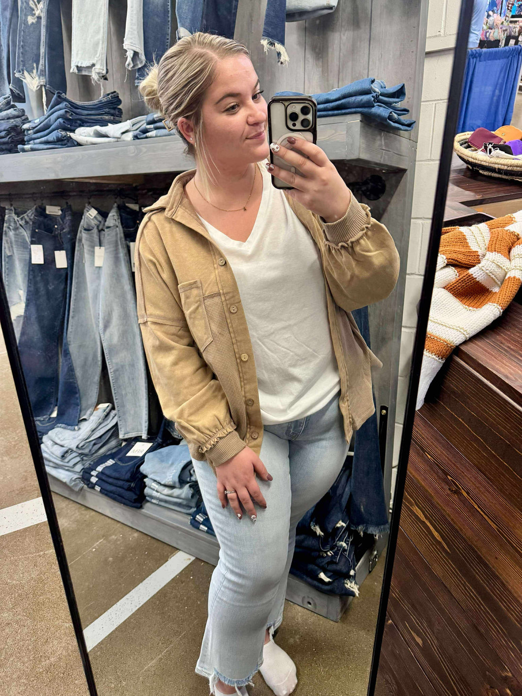 COZY TAUPE SHACKET
