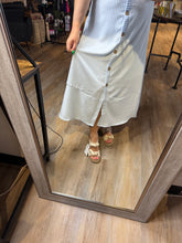 Load image into Gallery viewer, BLUE SKIES STRIPED MIDI DRESS
