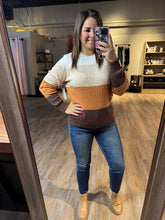 Load image into Gallery viewer, COZY COLOR BLOCK SWEATER
