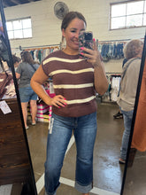 Load image into Gallery viewer, BROWN STRIPED SWEATER
