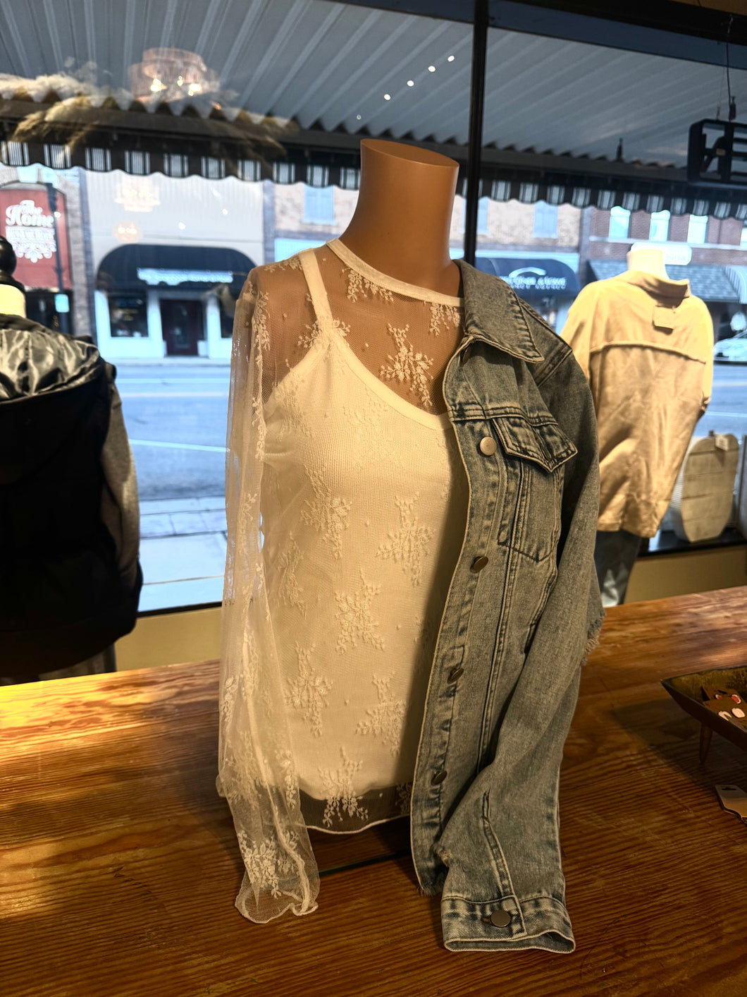 WHITE SHEER MESH TOP