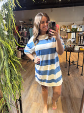 Load image into Gallery viewer, BLUE STRIPE DRESS
