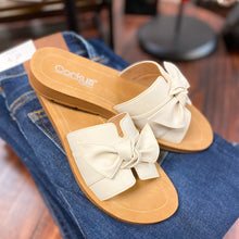 Load image into Gallery viewer, CORKYS ROCK THE BOW TIE IVORY SANDALS
