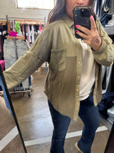 Load image into Gallery viewer, MOSS GREEN WAFFLE KNIT SHACKET
