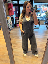 Load image into Gallery viewer, MONO B MINERAL-WASHED LOUNGE JUMPSUIT
