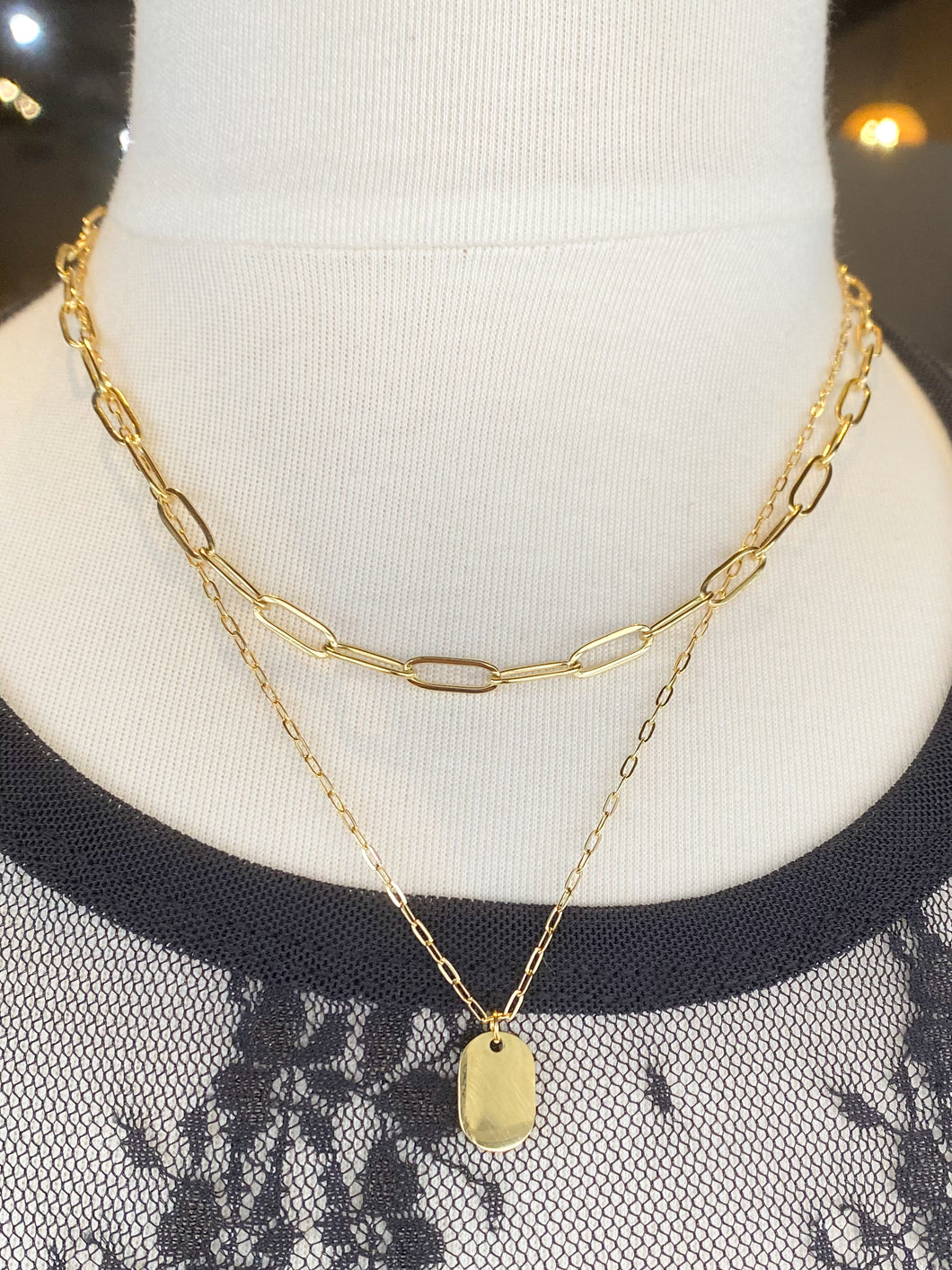 SIMPLE LAYERED GOLD NECKLACE