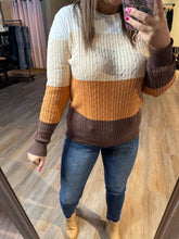 Load image into Gallery viewer, COZY COLOR BLOCK SWEATER
