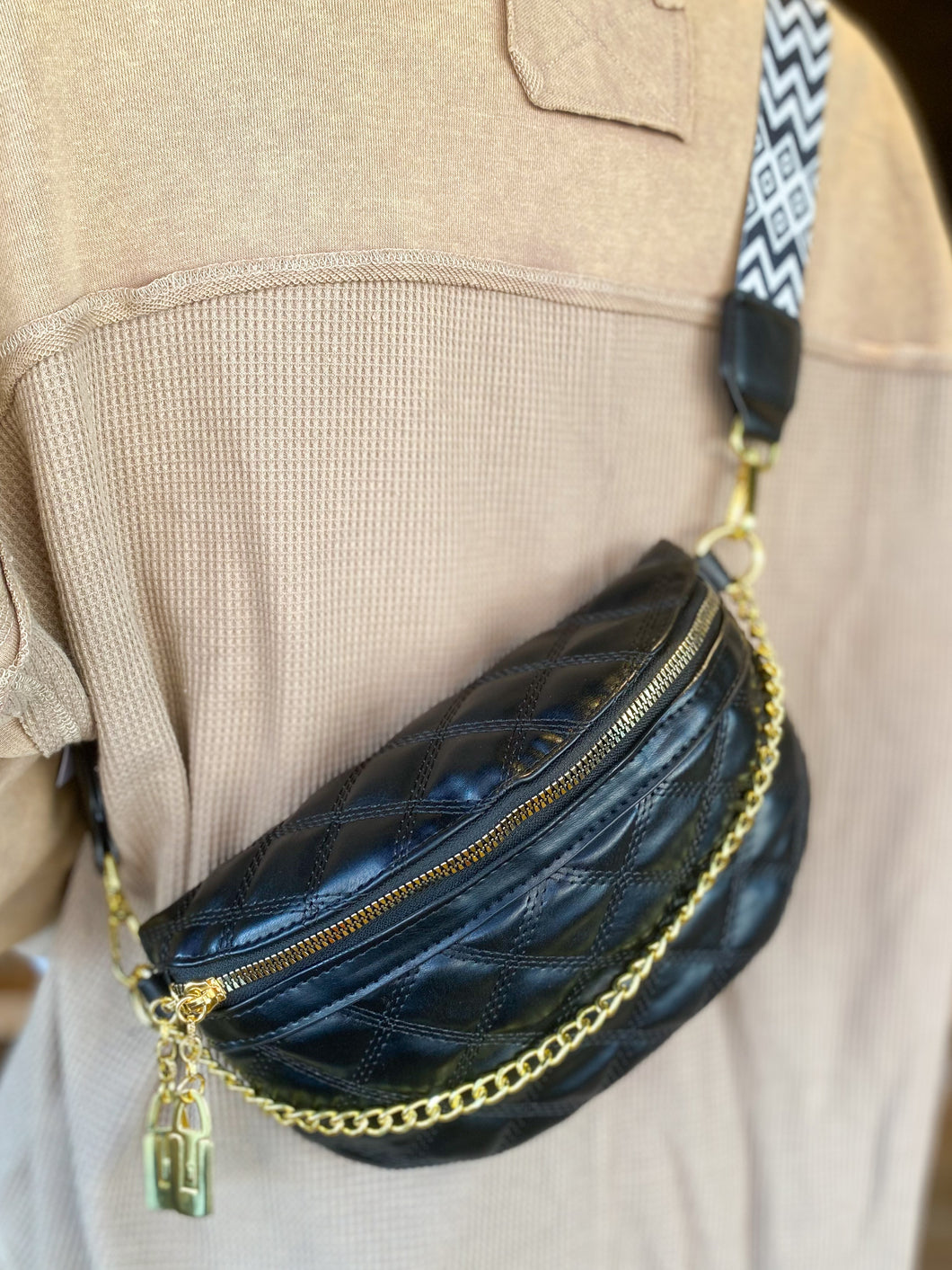 QUILTED BUM BAG PURSE