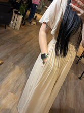 Load image into Gallery viewer, TAUPE LACE MIDI DRESS
