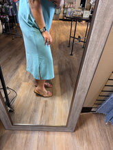 Load image into Gallery viewer, HEATHER TEAL MIDI DRESS

