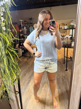 Load image into Gallery viewer, BLUE STRIPE KNIT SET
