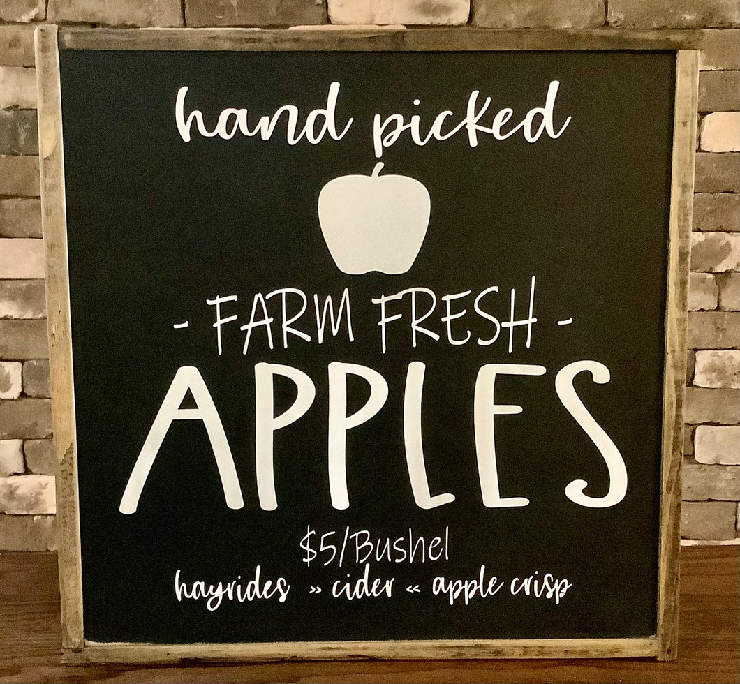 HAND PICKED APPLES SIGN