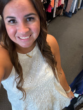 Load image into Gallery viewer, WHITE EYELET DRESS
