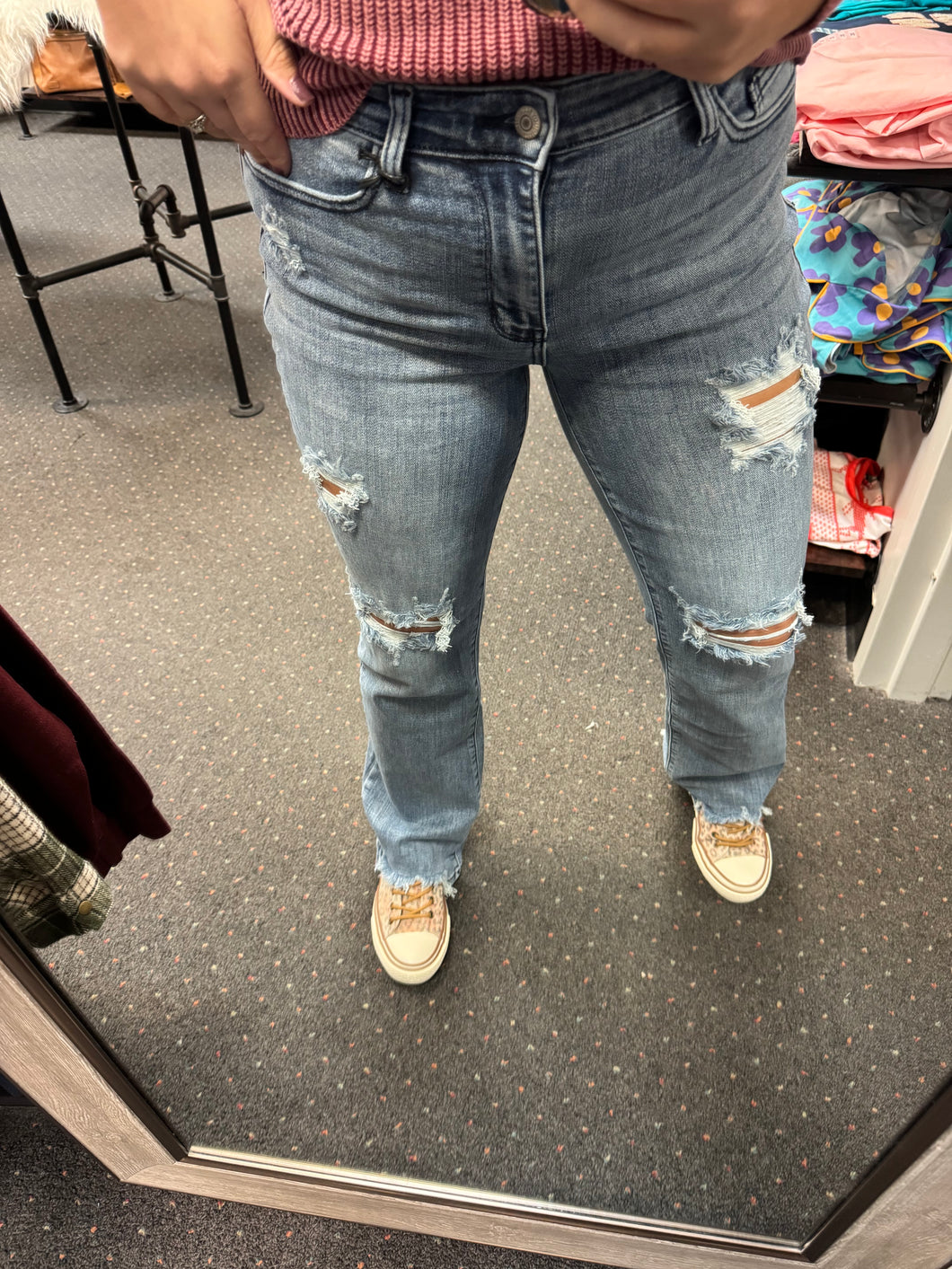 JUDY BLUE CHASITY STRAIGHT MID RISE